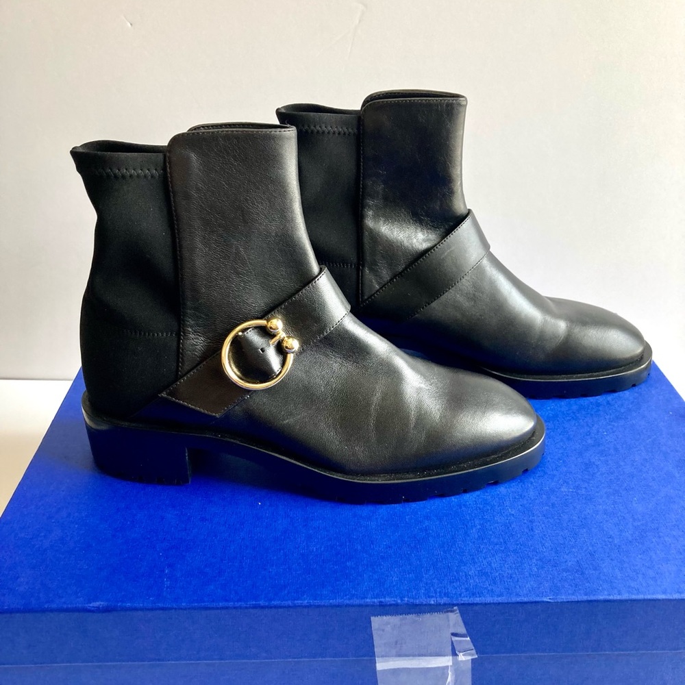 Stuart Weitzman Luxering black leather boots 8.5 - Picture 5 of 12